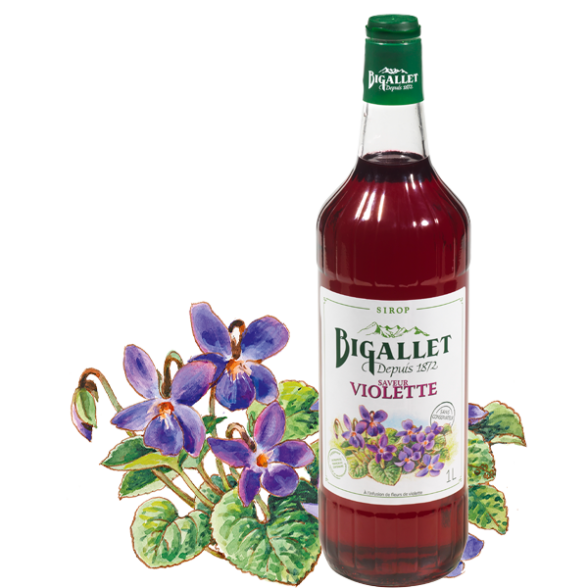 Violet Syrup Graphics Sirop de Violette - Bigallet