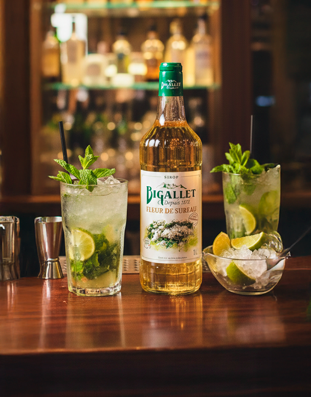 Recette Virgin Mojito Fleur de Sureau Bigallet | Cocktails Sans Alcool